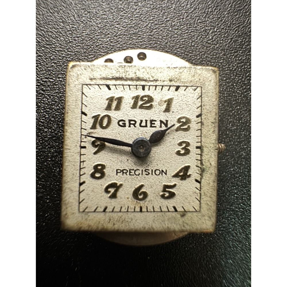 Vintage Gruen Precision 17 jewel ladies wrist watch movement w/ dial &‎ hands
